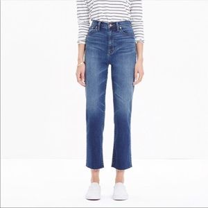 Madewell 11 inch high rise crop flare